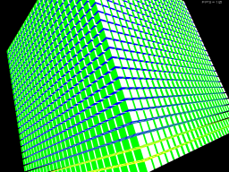 Cube-Benchmark with 15625 Cubes (=93750 quads!)