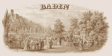 Historic picture postcard of Baden