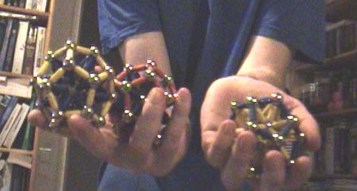 Juggling 3 short dodecahedra