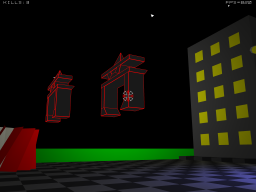 2 enemies, animated vent-model (left side)
